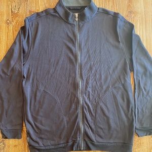 LinkSoul Dark Grey 100% Luxury Cotton Full-Zip, Size L